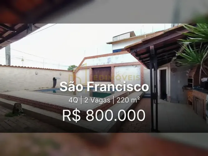 Seu Novo Lar: Casa com 4 Quartos e Área Gourmet em São Francisco Serra!