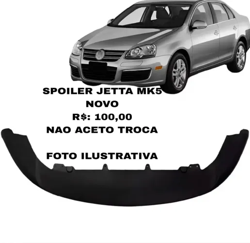 Saia Spoiler Para choque Dianteiro Jetta 2007 2008 2009 2010<br><br>Aceito troca