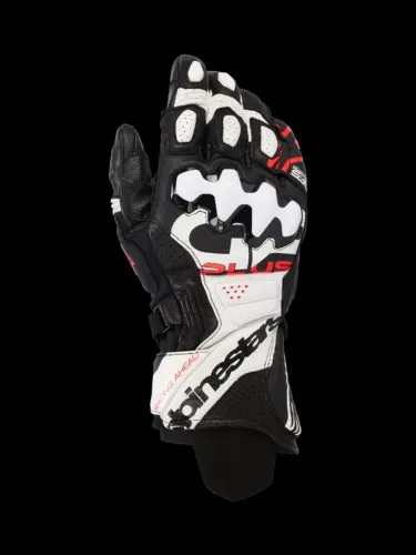 Luvas Alpinestars GP Plus R V3 Leather Gloves Black / White (Novas)
