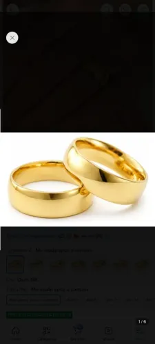Vendo Par de Alianças Ouro 18k tradicional tugstenio
