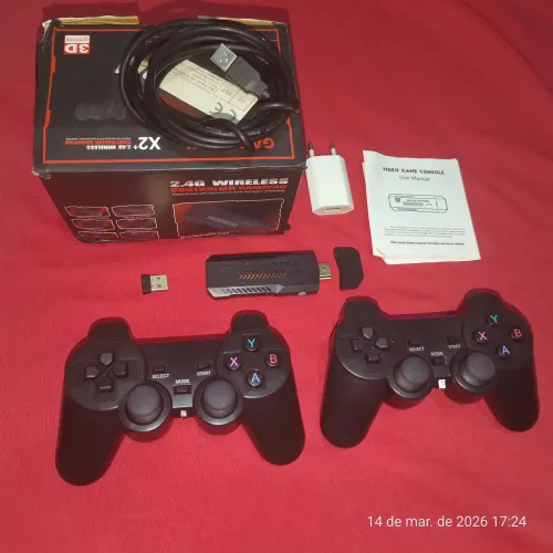 Videogame Portátil Stick com 40mil jogos Completo