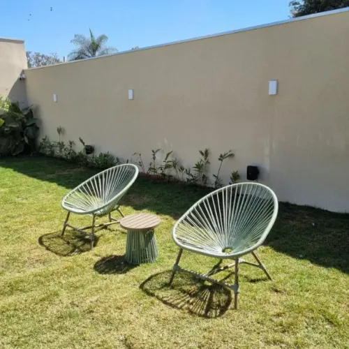 CONJUNTO POLTRONAS ACAPULCO + MESA DE APOIO - CORDA NÁUTICA 