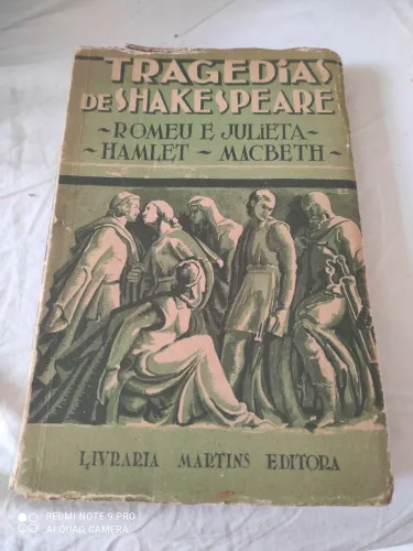 Livro antigo, Tragédias de Shakespeare :