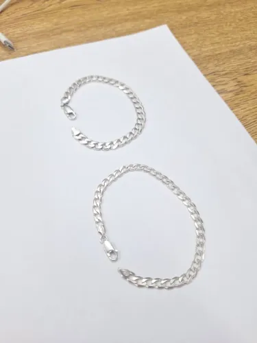 Pulseira Prata 8mm e 5mm