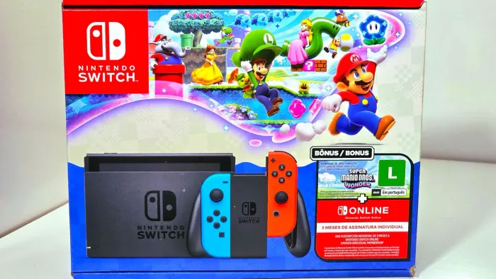 Nintendo Switch NOVO 100% Lacrado + Mario Wonder + 3 Anos de Garantia