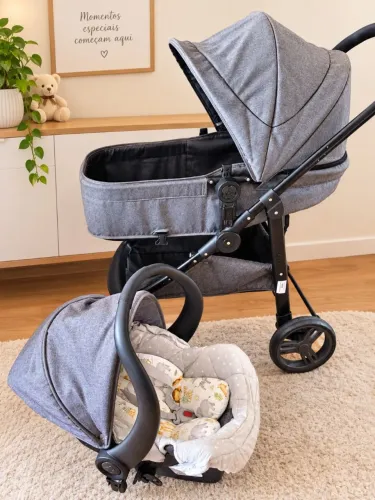 Carrinho de Bebê Galzerano + bebê conforto