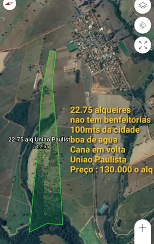 União Paulista SP | Sítio à Venda 550550 metros quadrados em Zona Rural - União Paulista