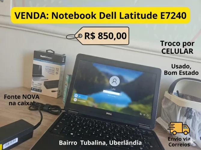 Notebook Dell Latitude E7240 - Vendo ou Troco por Celular - Fonte Nova