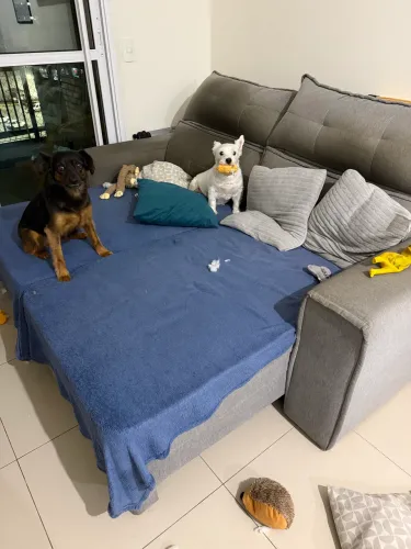 Sofá retrátil com encosto reclinável