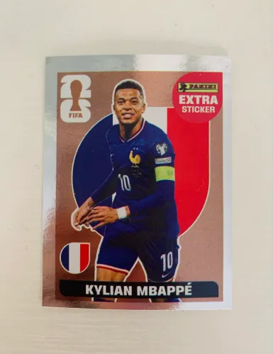 Kylian Mbappé Bronze Extra Sticker Panini Copa do Mundo 2026 | Original | Nunca Colada