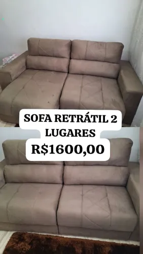 Sofá retrátil vira cama semi novo