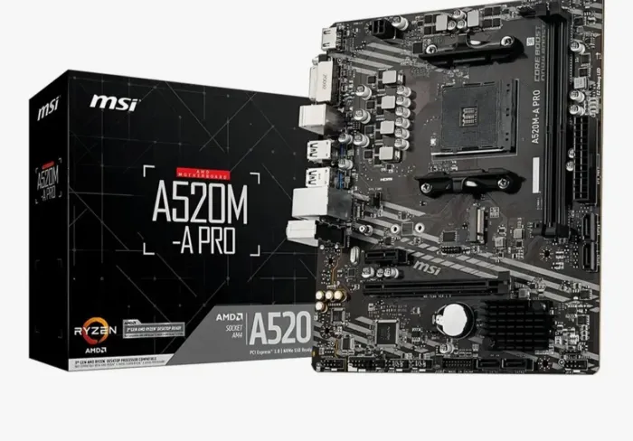 Placa-mãe Msi A520m-a Pro Am4 Matx Ddr4 Hdmi Dvi M.2