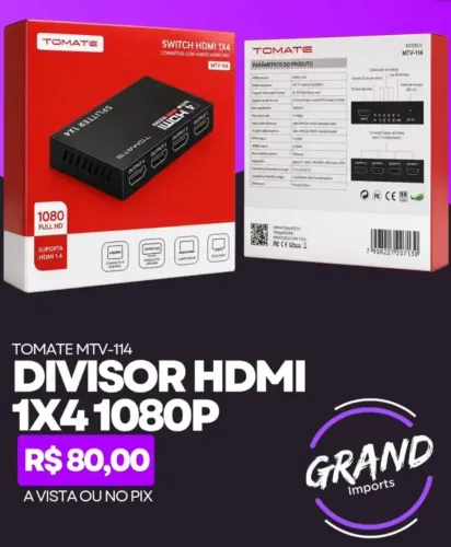 Divisor HDMI 1x4 1080p