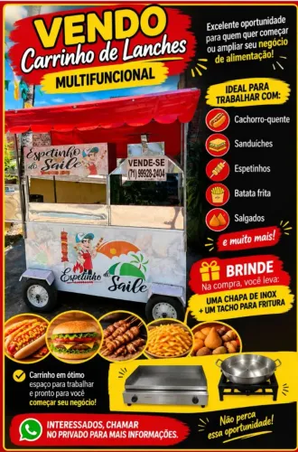 Carrinho de lanche multifuncional
