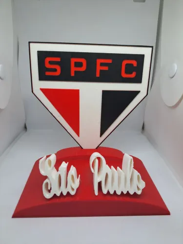 Placa decorativa 3D Time São Paulo 