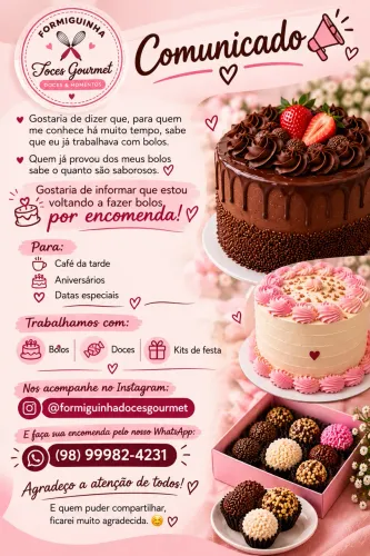 Bolos confeitados