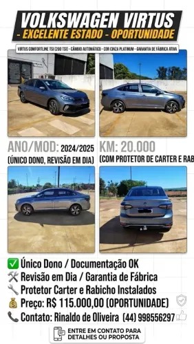 Volkswagen Virtus Comfort. 200 TSI 1.0 Flex 12V AUT 2025