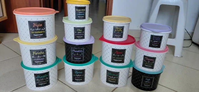 Conjunto mantimentos Tupperware 
