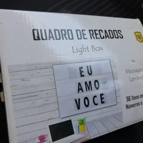 Quadro de recados - light box