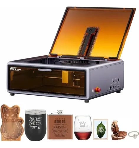 Máquina gravação laser creality falcon A1 10w com kit roller rotary