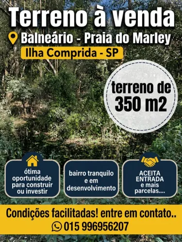 Terreno a venda na praia do Marley em ilha comprida direto com o proprietário 