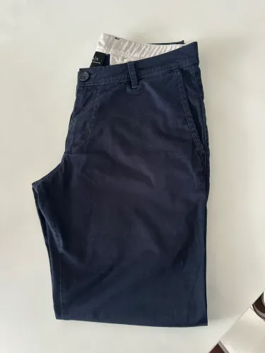 Calça de sarja AX - Azul marinho