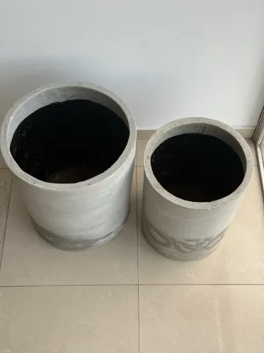 Par de Vasos de Concreto