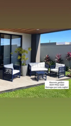 Conjunto de sofás para área externa 