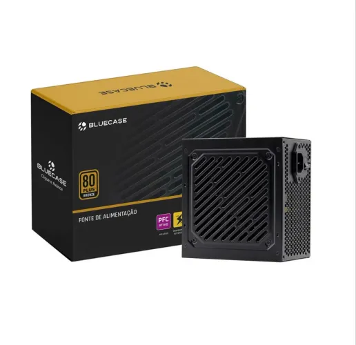 FONTE DE ENERGIA 600W BLUECASE 80 PLUS BRONZE PRETO
