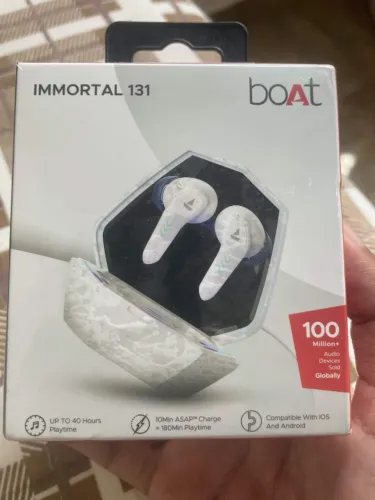  boAt Fone de Ouvido Sem Fio Bluetooth Branco