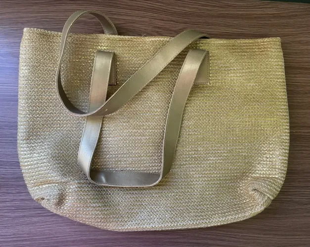 bolsa de praia dourada eudora