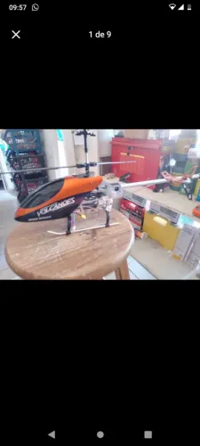 Helicóptero RC Volcanoes Double Horse 9053 (Para Reparo ou Peças)