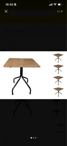 Kit Com 5 Mesa 70 X 70 Tampo Mdf Imbuia Pés Aço