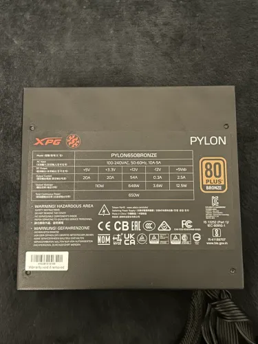 Fonte XPG Pylon 650W 80 Plus Bronze