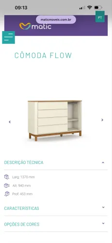 Cômoda infantil mdf