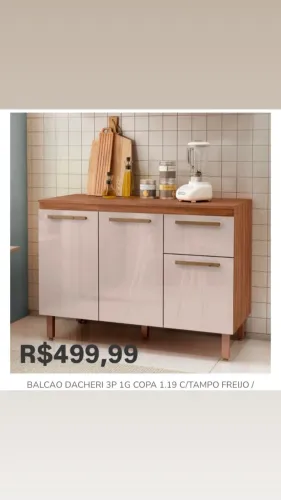 Balcão 3 portas 1 gavetas novo com entrega grátis