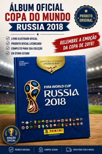 Álbum Copa 2018 Panini Capa Dura (Completo)