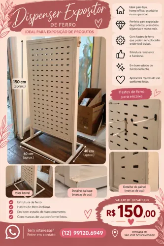 Expositor de ferro