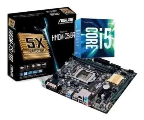 Processador i5-7400 + Placa Mãe ASUS h110m-cs/br