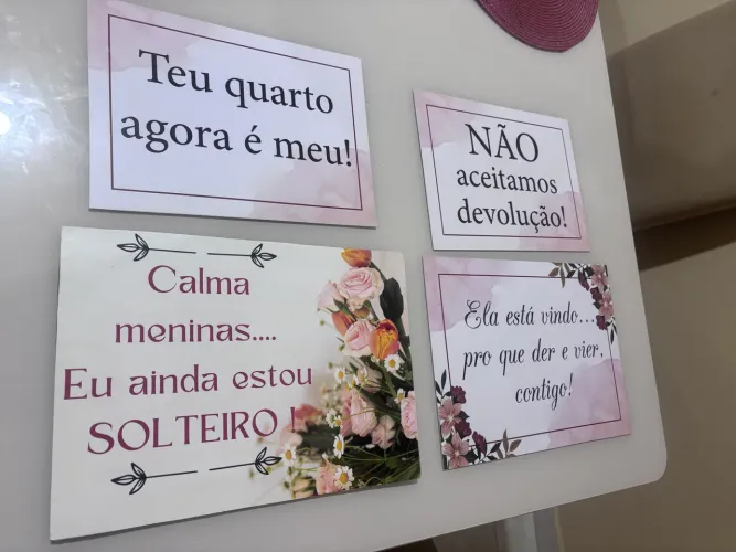 Placas para casamentos 