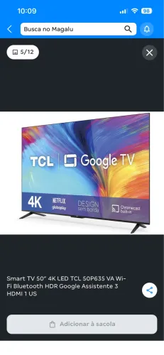 TV TCL 50? 4K Smart TV Google TV - Excelente estado