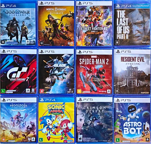 Jogos de PS5 & PS4 - mídia física