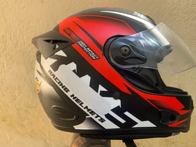 Capacete Integral Mixs Pro Tork MX2 Storm Fosco Vermelho Tamanho 60