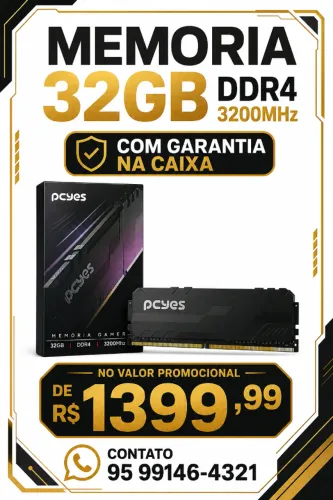 Memoria Pc Yes 32Gb Ddr4 3200Mhz Lacrada na Caixa.
