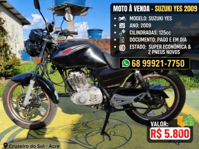 Suzuki Yes 125 (2009) - Documentação Paga e Pneus Novos!