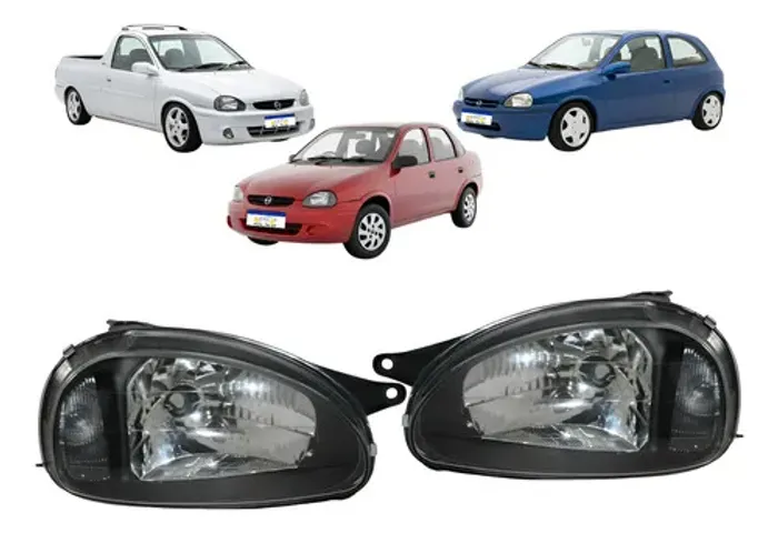 Par Farol Farol Corsa Classic Wagon Pickup 1994 A 2010 Novo Ambos Lados