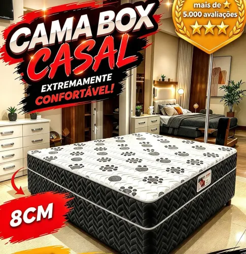 Cama box de casal 8cm d33