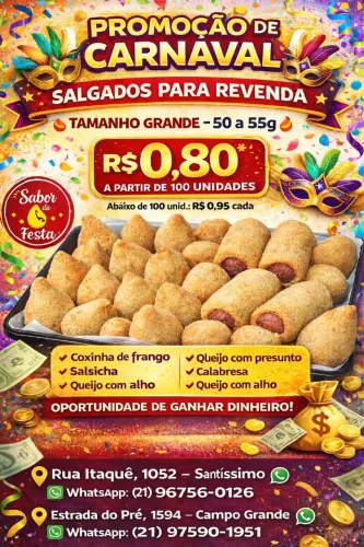 Salgado para revenda 