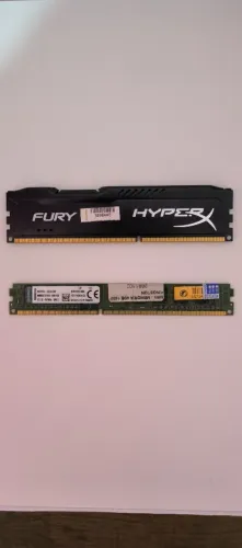 2 Memórias RAM 4GB CADA DDR3 - KINGSTON E HYPERX