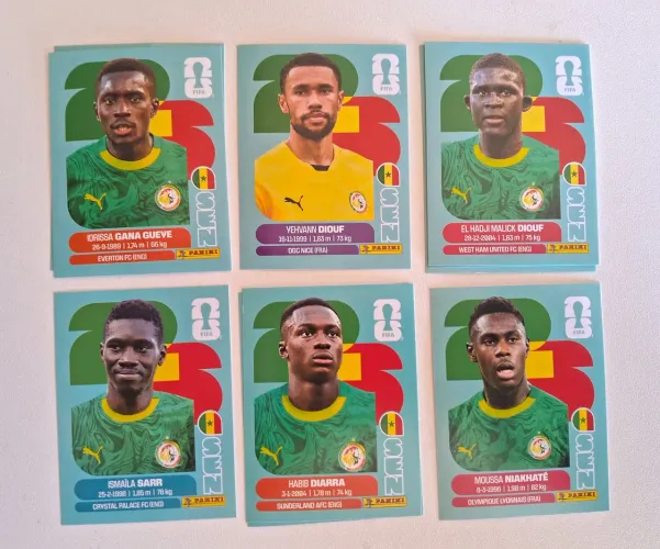 Figurinhas Copa  do Mundo FIFA 2026 - Seleção do Senegal